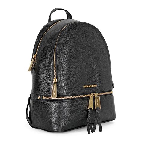 michael kors rhea medium leather backpack black 30s5gezb1l-001|michael kors rhea.